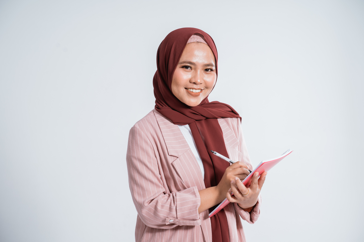 Happy Business Muslim Woman Portrait